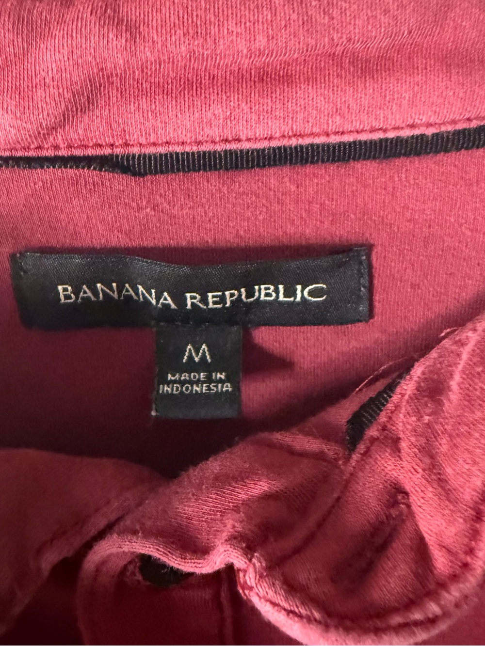 Banana Republic Men's Wine Red Polo Shirt  Size M - Picture 5 of 8